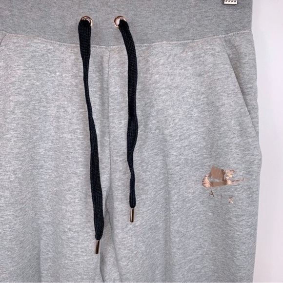 Nike Air Rose Gold Logo Heather  Grey Jogger Sportswear Pants Ladies' sz S - Picture 4 of 9